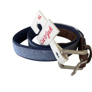 Cat & Jack Boys Chambray Navy Blue Belt XL NWT